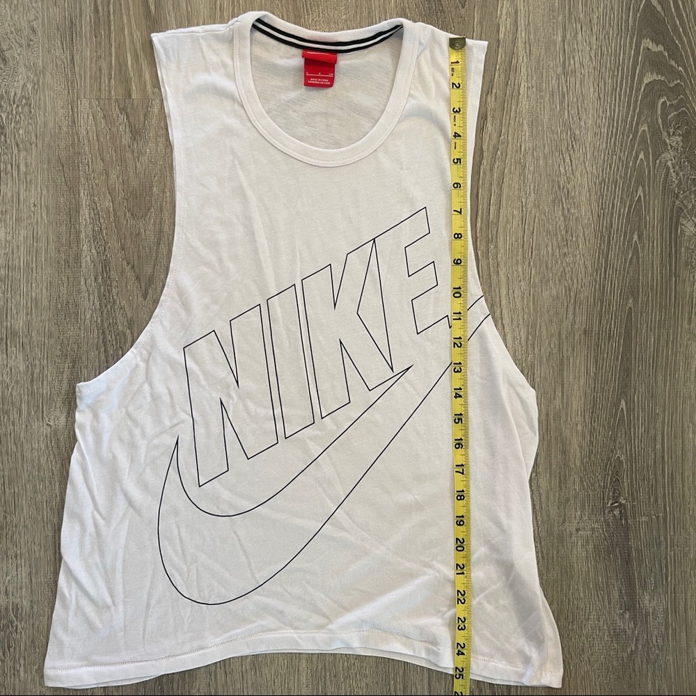 Nike Graphic White Tank- Muscle Tank - Cut Off - 822234-100 - Size Small - Picture 5 of 7